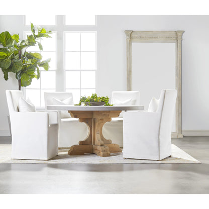 Shelter Slipcover Arm Chair by Essentials For Living in natural gray, livesmart peyton-pearl. Made from solid birch, plywood, 98% polyester, 2% nylon in a transitional style.