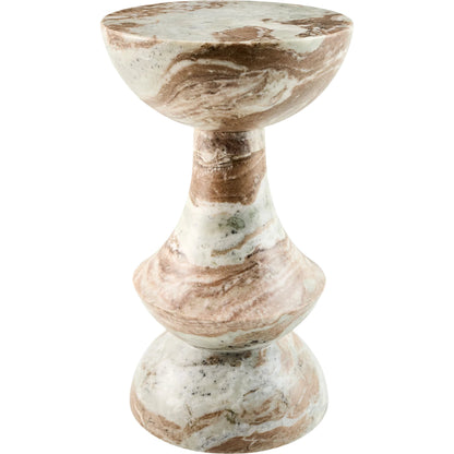 Sheena Indoor/Outdoor End Table by Surya. Made from marble in a modern style.