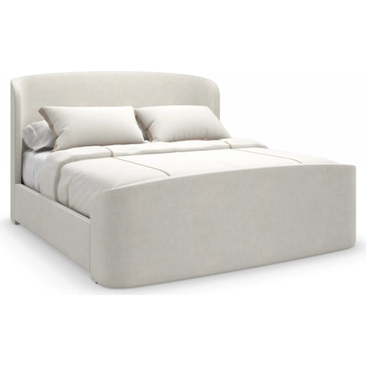 Soft Embrace - Queen Bed by Caracole in ivory. Made from asian hardwood in a unique style.