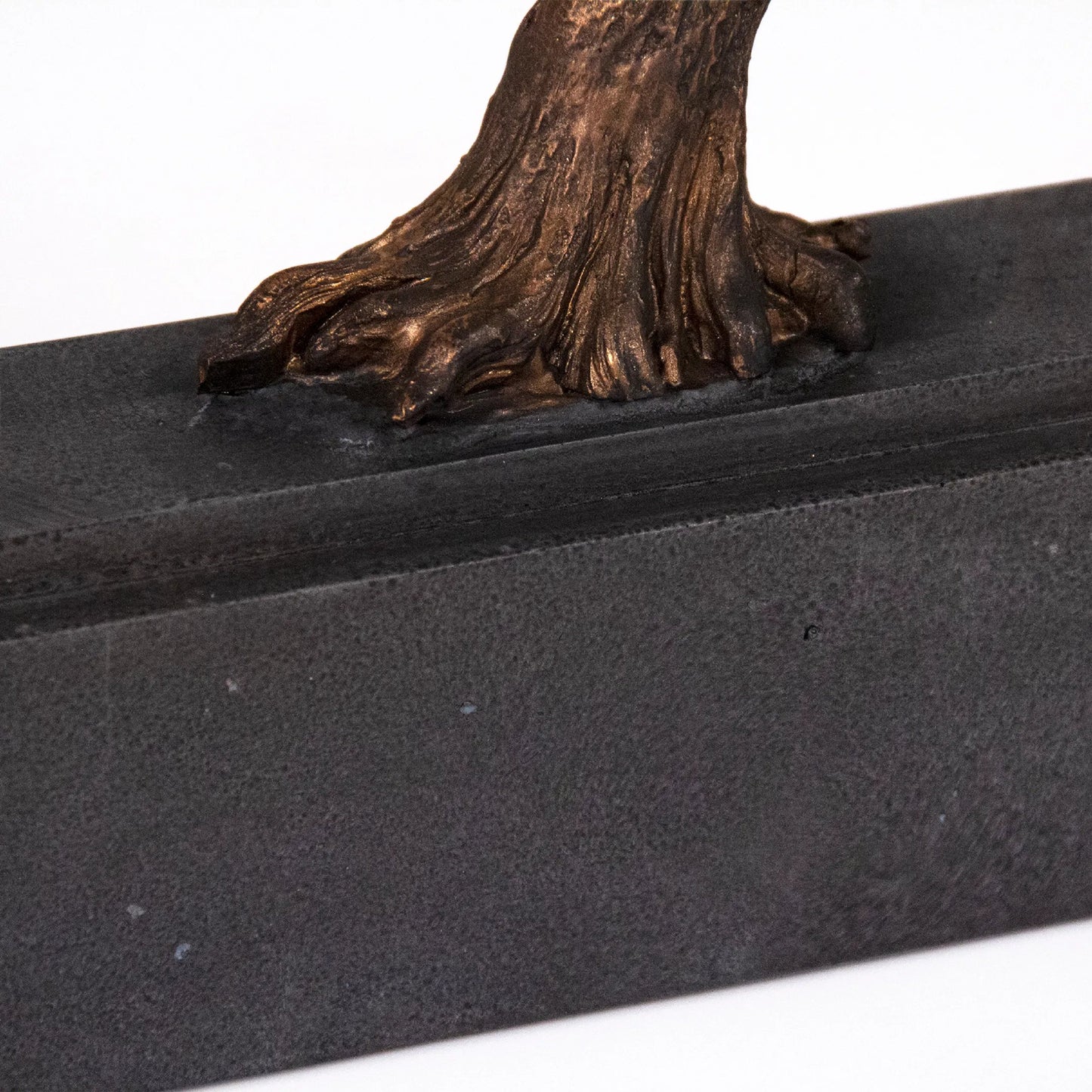 005 SI-2448980 | Closeup | Tree Decor by Zentique in gold leaf, distressed bronze, distressed black. Made from resin in a modern style.