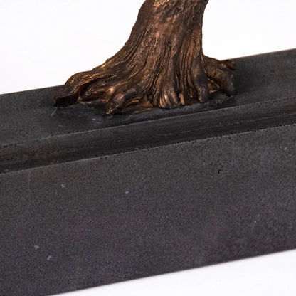 Tree Decor by Zentique in gold leaf, distressed bronze, distressed black. Made from resin in a modern style.