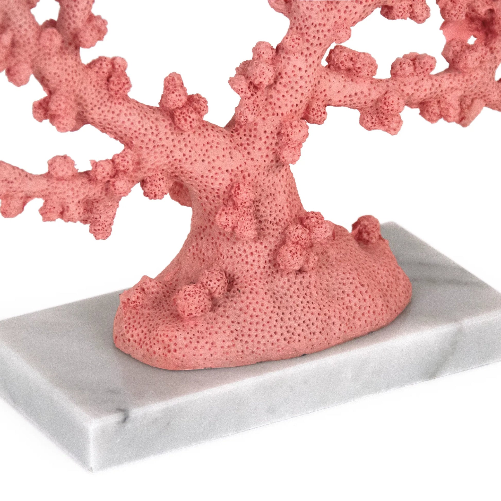 Coral Accent Décor by Zentique in coral, marble. Made from resin in a modern style.