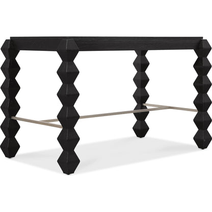 Commerce and Market Xaden Gathering Desk by Hooker Furniture in charred black. Made from pine solids, pine veneers, metal, resin in a unique style.