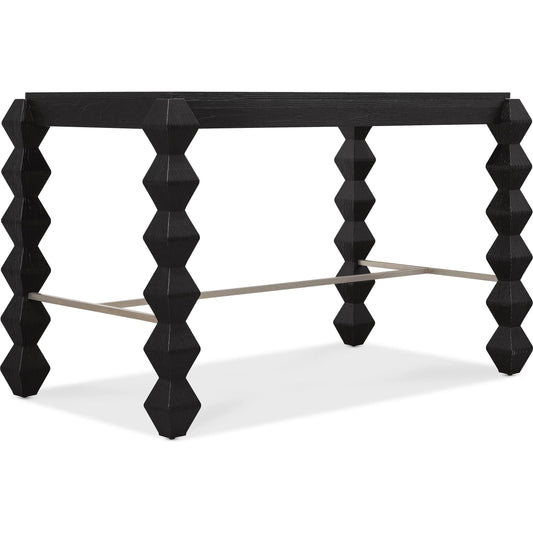 Commerce and Market Xaden Gathering Desk by Hooker Furniture in charred black. Made from pine solids, pine veneers, metal, resin in a unique style.