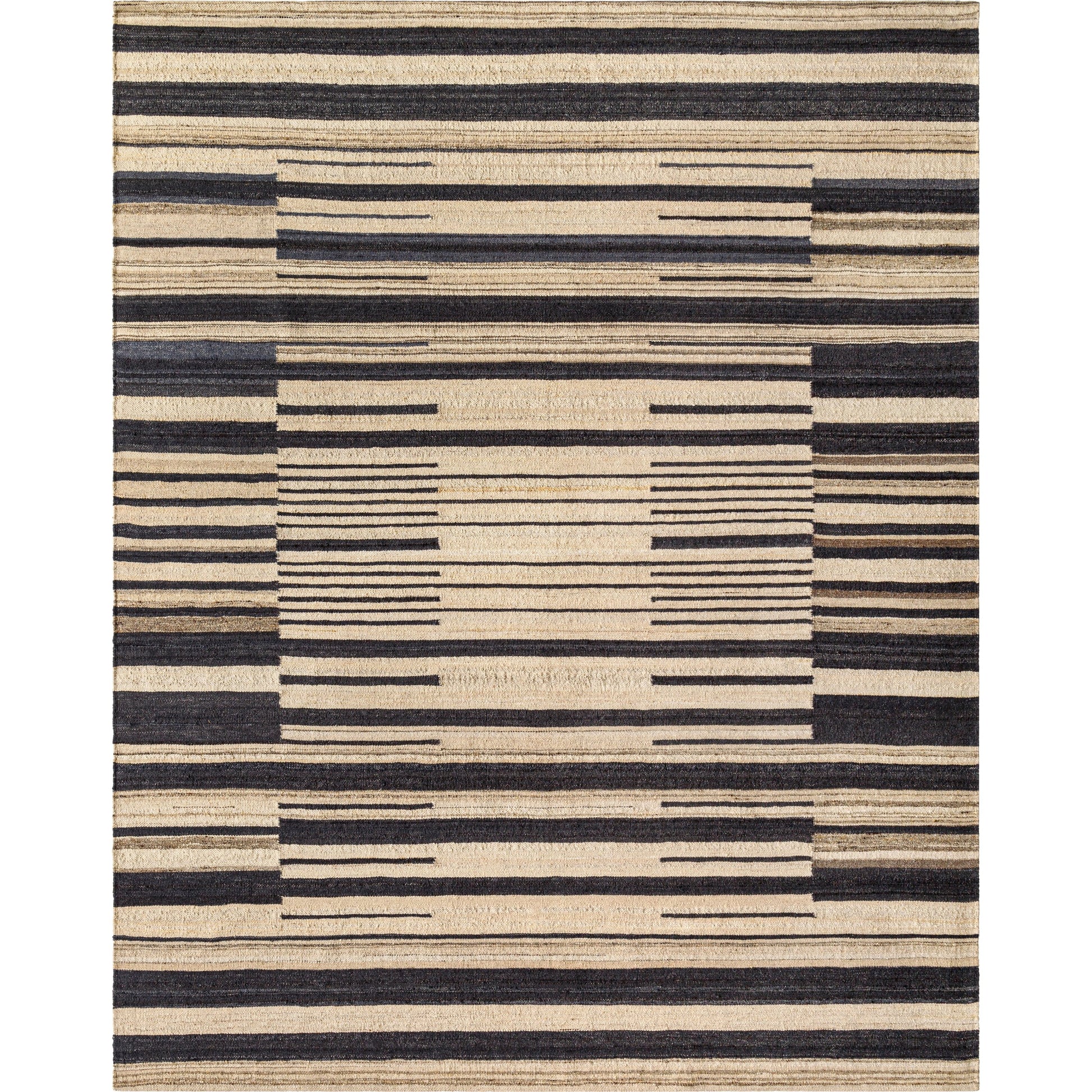 Stockholm Rug - 488268 by Surya in charcoal, slate, ivory, taupe. Made from face: 80% wool, 20% cotton, warp: 20% cotton in a unique style.