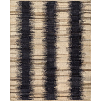 STOCKHOLM SHM-2302 Rug by Surya in midnight blue, charcoal, taupe, ivory. Made from face: 80% wool, 20% cotton, warp: 20% cotton in a unique style.