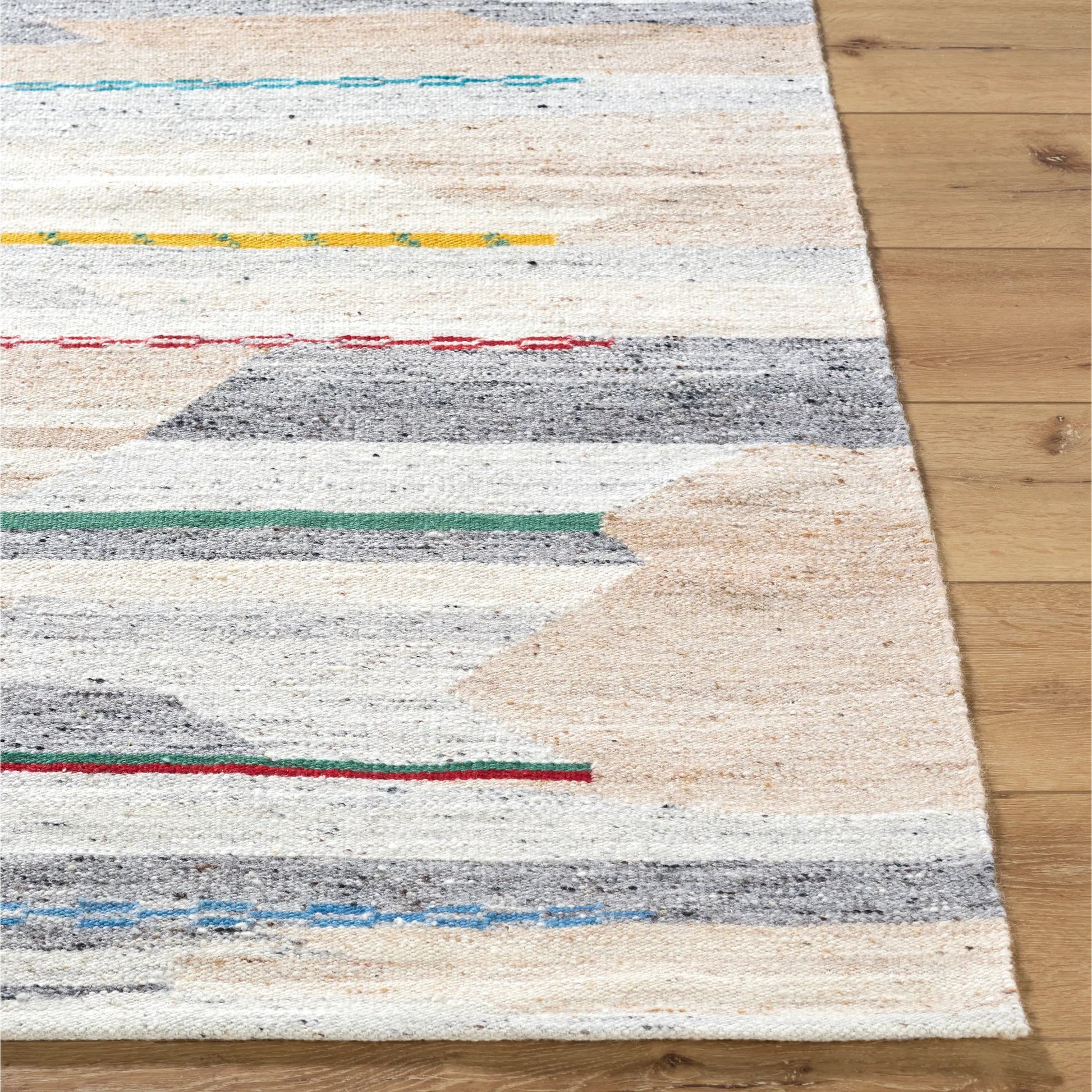 Stockholm Rug - 532433 by Surya in ivory, charcoal, mustard, forest green, crimson, teal, coral. Made from wool in a unique style.