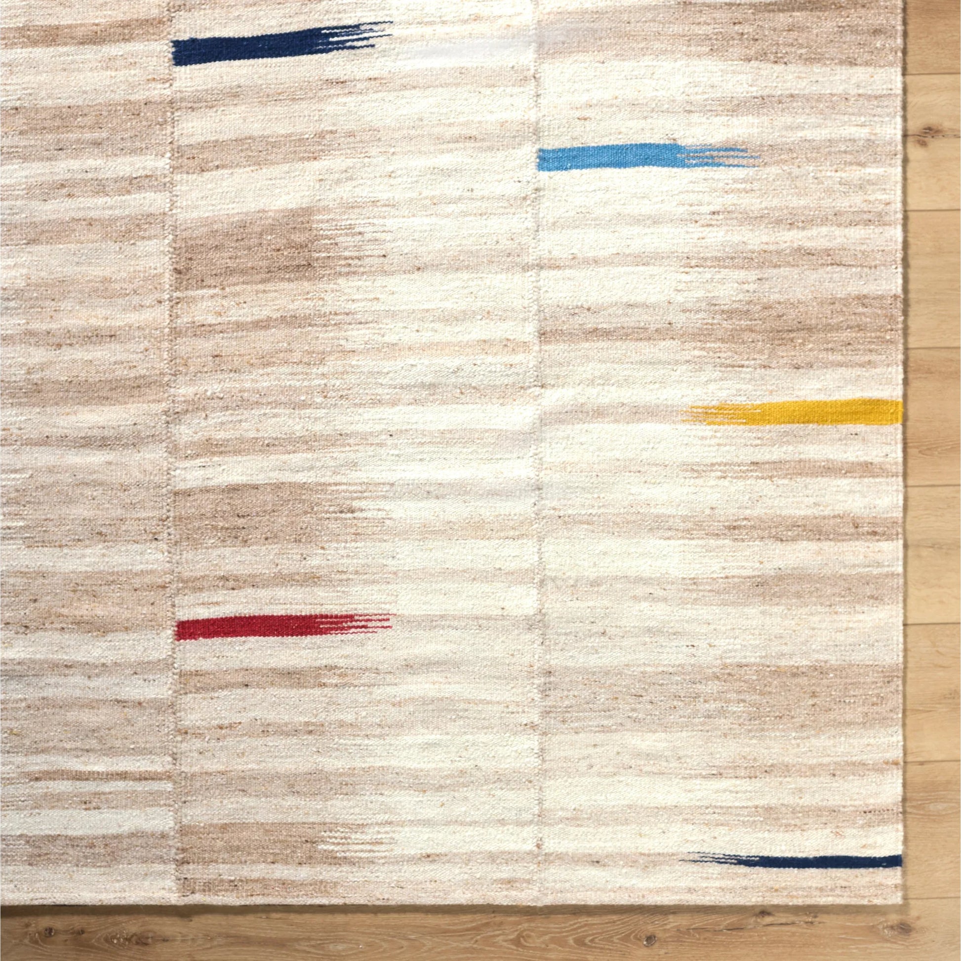 Stockholm Rug - 532451 by Surya in beige, sand, crimson, navy, mustard, sky blue. Made from wool in a unique style.