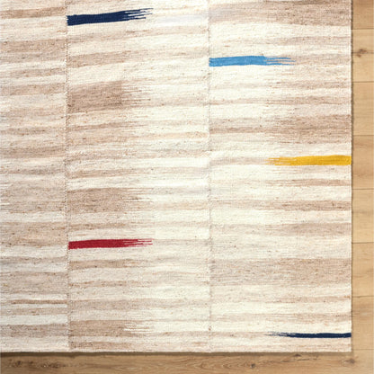 Stockholm Rug - 532451 by Surya in beige, sand, crimson, navy, mustard, sky blue. Made from wool in a unique style.