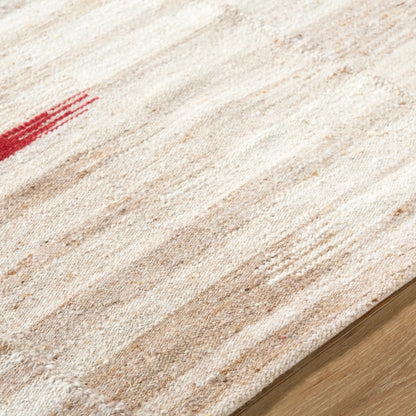 Stockholm Rug - 532451 by Surya in beige, sand, crimson, navy, mustard, sky blue. Made from wool in a unique style.