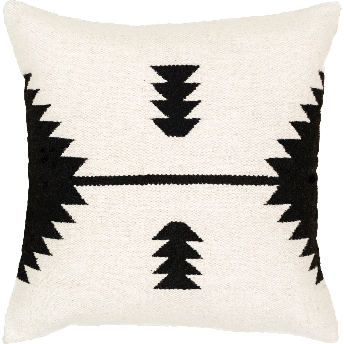 001 S-348002,S-348003 | Primary Silo | Shiprock Pillow - 32292 by Livabliss in black, cream. Made from 80% wool, 20% cotton, 100% cotton in a eclectic & global style.