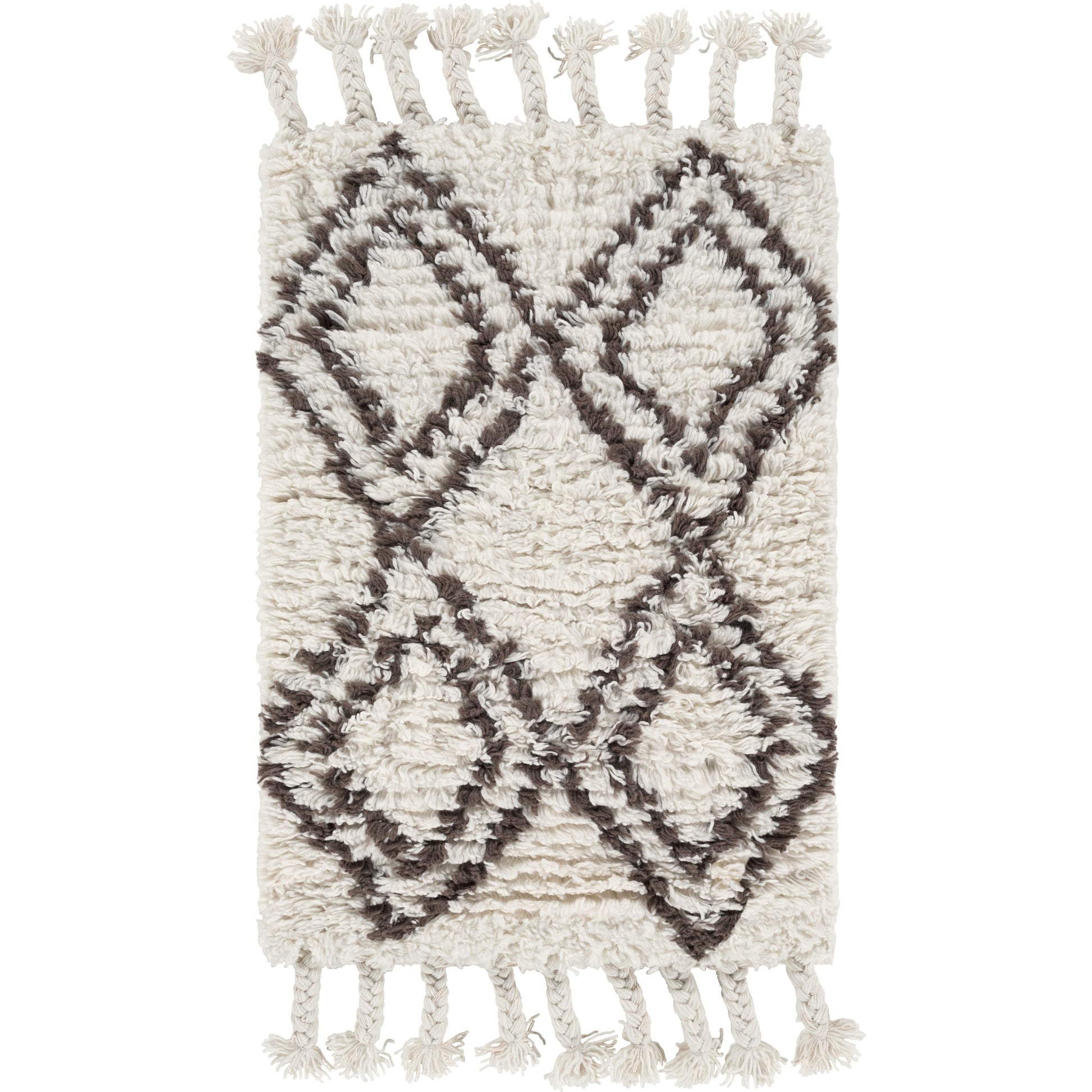 Sherpa Rug - 12707 by Surya in charcoal, ivory. Made from 100% wool in a unique style.