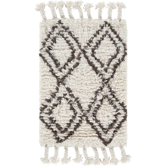 Sherpa Rug - 12707 by Surya in charcoal, ivory. Made from 100% wool in a unique style.