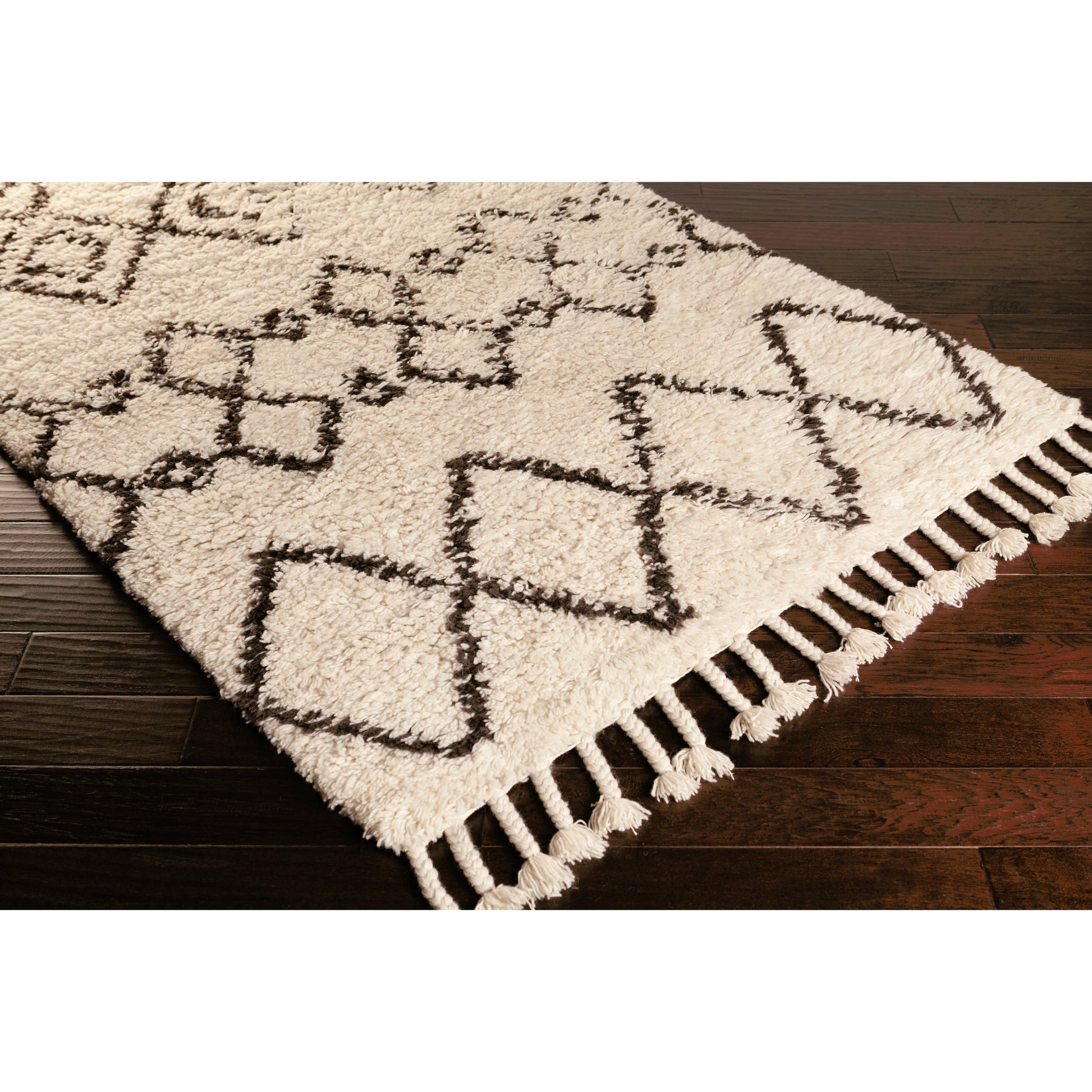 Sherpa Rug - 12707 by Surya in charcoal, ivory. Made from 100% wool in a unique style.