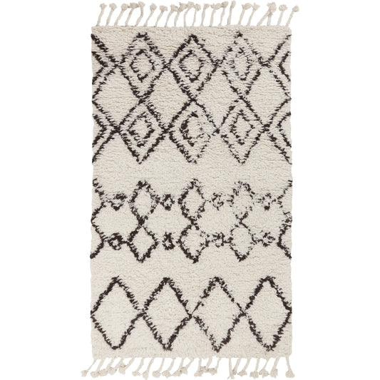 Sherpa Rug - 12707 by Surya in charcoal, ivory. Made from 100% wool in a unique style.