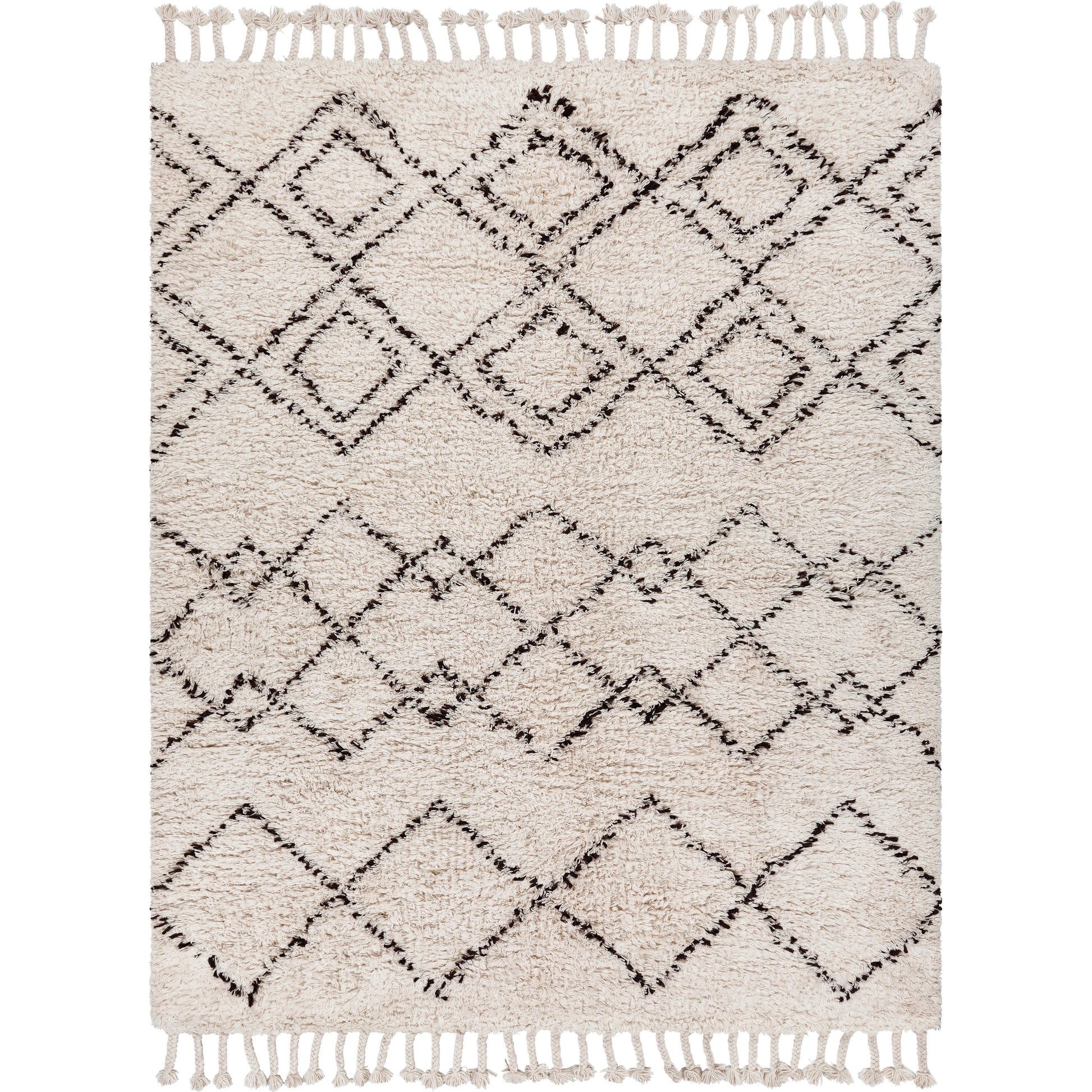 Sherpa Rug - 12707 by Surya in charcoal, ivory. Made from 100% wool in a unique style.