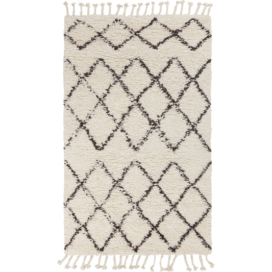 Sherpa Rug - 12708 by Surya in charcoal, ivory. Made from 100% wool in a unique style.