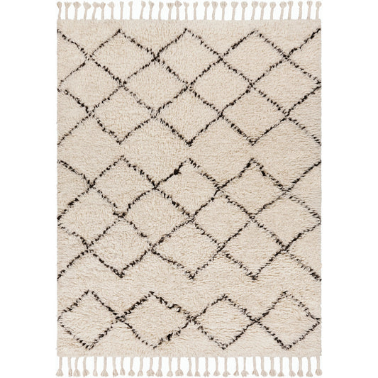 Sherpa Rug - 12708 by Surya in charcoal, ivory. Made from 100% wool in a unique style.