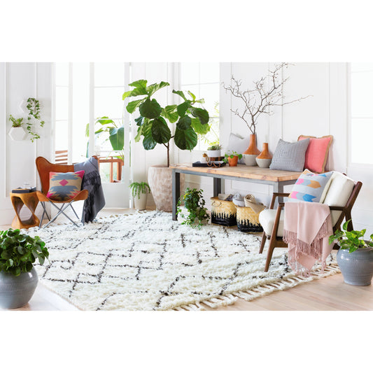 Sherpa Rug - 12708 by Surya in charcoal, ivory. Made from 100% wool in a unique style.