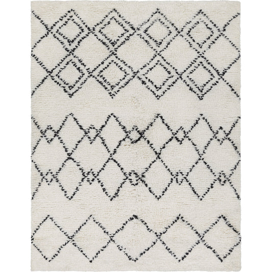 Sherpa Rug - 21356 by Surya in black, ivory. Made from 100% wool in a unique style.