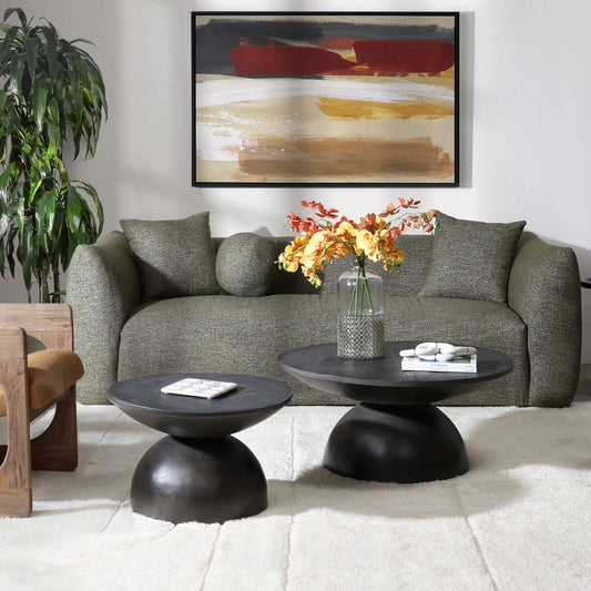 Bernabe Coffee Table by Arch & Plane in black sandblasted. Made from iron, mango wood in a unique style.