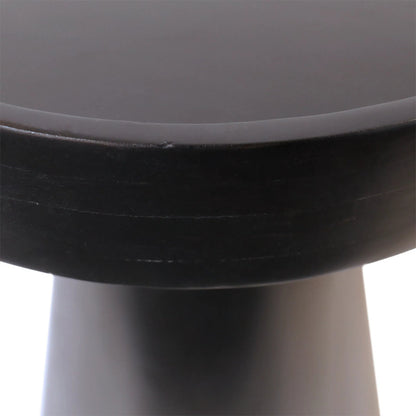 Garrett Side Table by Arch & Plane in black sandblasted finish. Made from mango wood in a modern style.