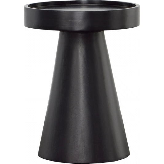 Blandon Side Table by Arch & Plane in black sandblasted finish. Made from mango wood in a unique style.