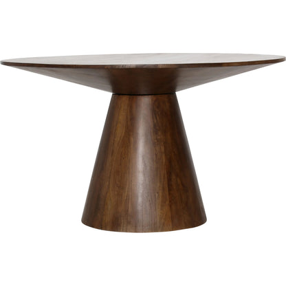 Mathias Dining Table by Arch & Plane in medium brown. Made from mango wood in a transitional style.