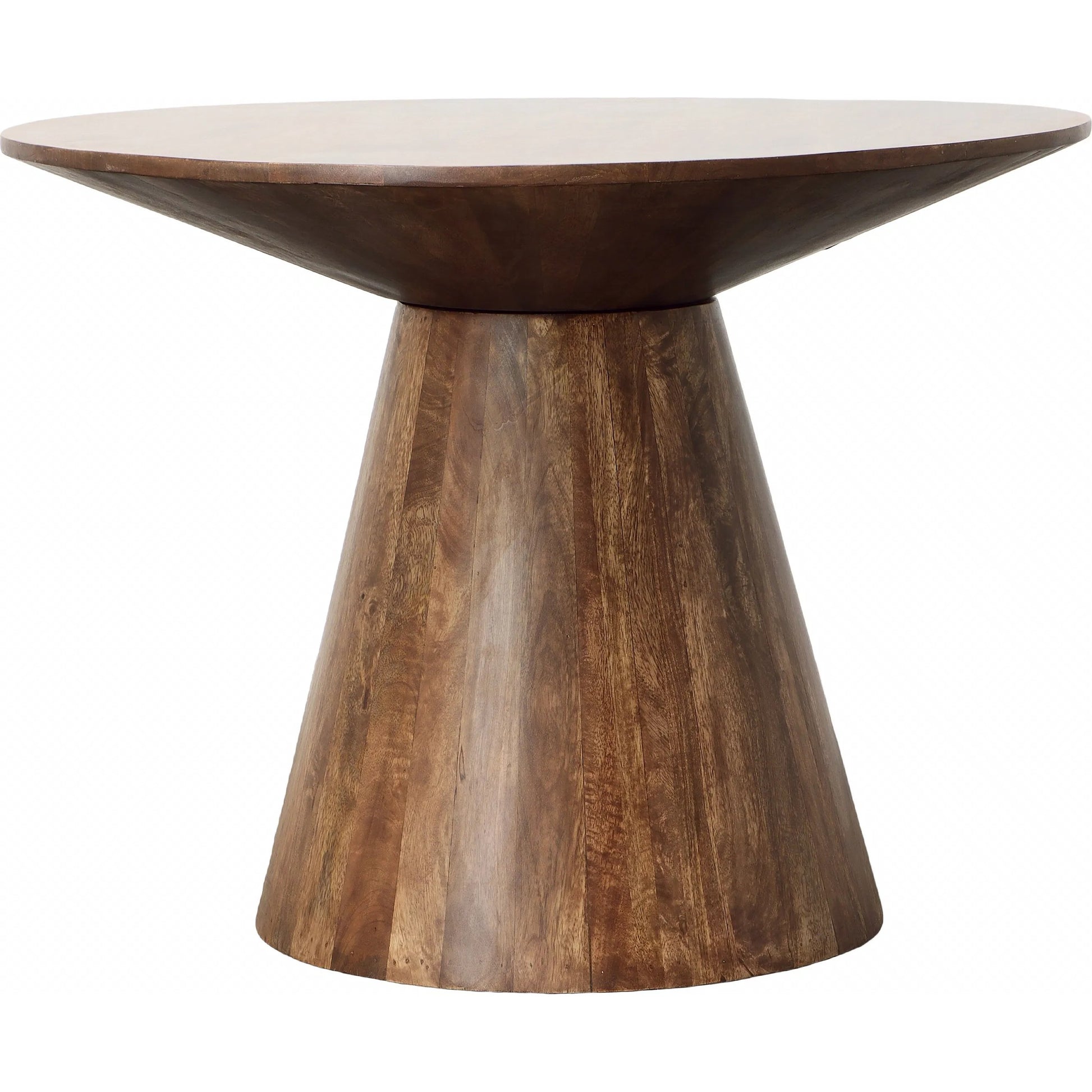 Mathias Dining Table by Arch & Plane in medium brown. Made from mango wood in a transitional style.