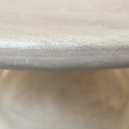 Leann Dining Table by Arch & Plane in whitewash. Made from mango wood in a modern style.