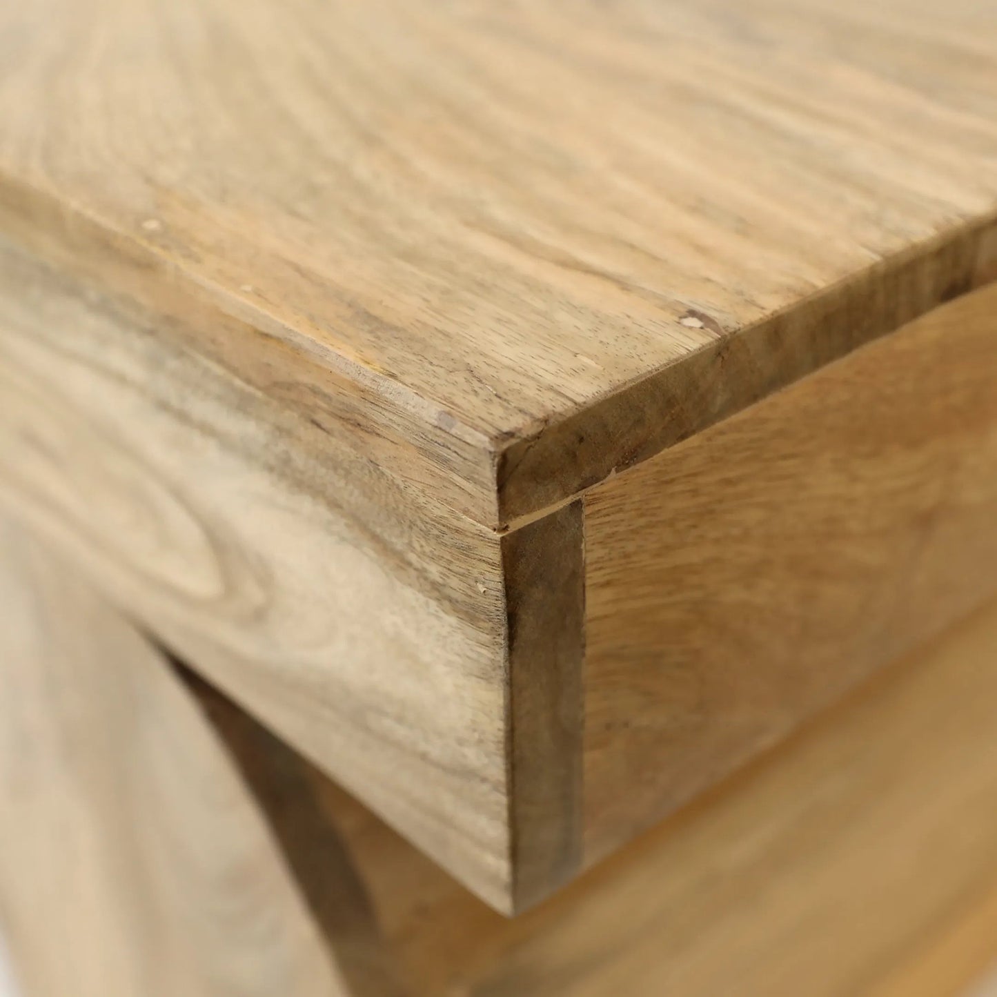 004 SI-2351195 | Closeup | Susanne Coffee Table by Arch & Plane in light natural. Made from mango wood in a transitional style.