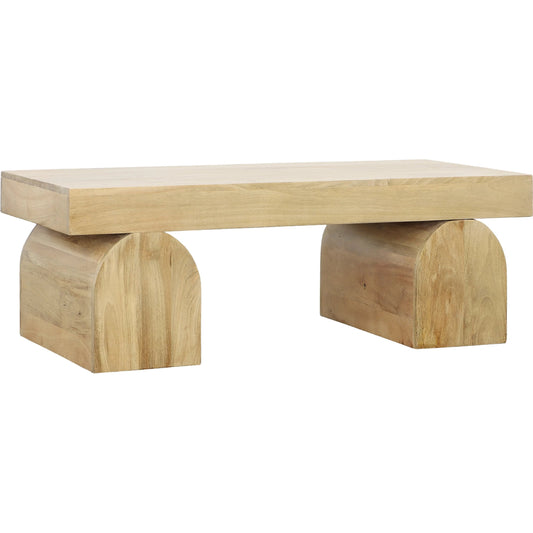 Casimiro Coffee Table by Arch & Plane in light natural. Made from mango wood in a unique style.