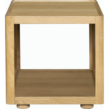 Shaye End Table by Surya. Made from top: wood veneer, manufactured wood, base: oak in a modern style.