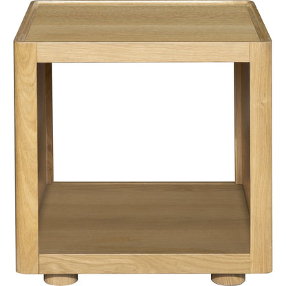 Shaye End Table by Surya. Made from top: wood veneer, manufactured wood, base: oak in a modern style.