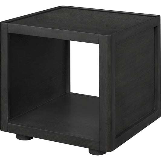 Shaye End Table by Surya. Made from top: wood veneer, manufactured wood, base: oak in a modern style.
