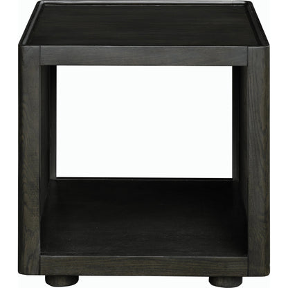 Shaye End Table by Surya. Made from top: wood veneer, manufactured wood, base: oak in a modern style.