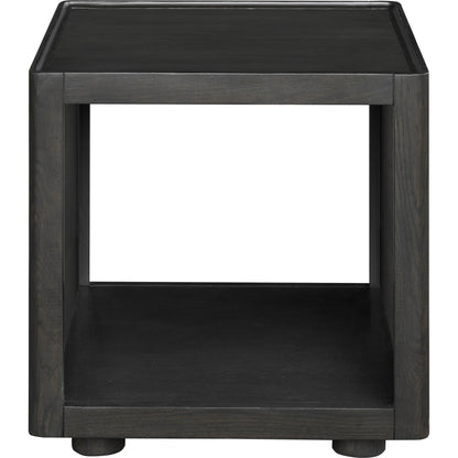 Shaye End Table by Surya. Made from top: wood veneer, manufactured wood, base: oak in a modern style.