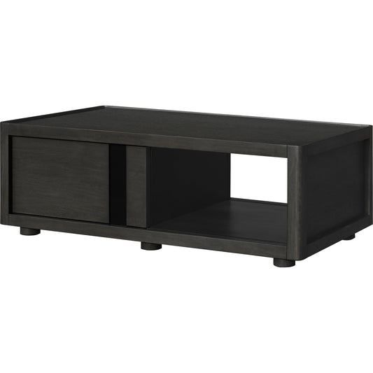 Shaye Coffee Table by Surya. Made from top: wood veneer, manufactured wood, steel, base: oak in a modern style.