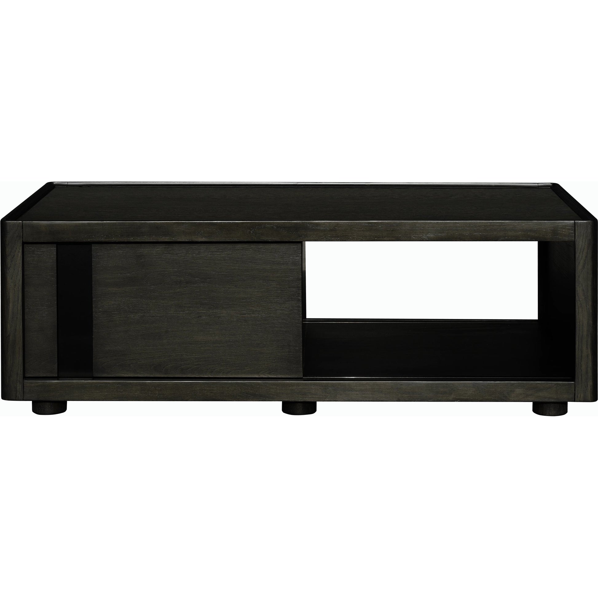 Shaye Coffee Table by Surya. Made from top: wood veneer, manufactured wood, steel, base: oak in a modern style.