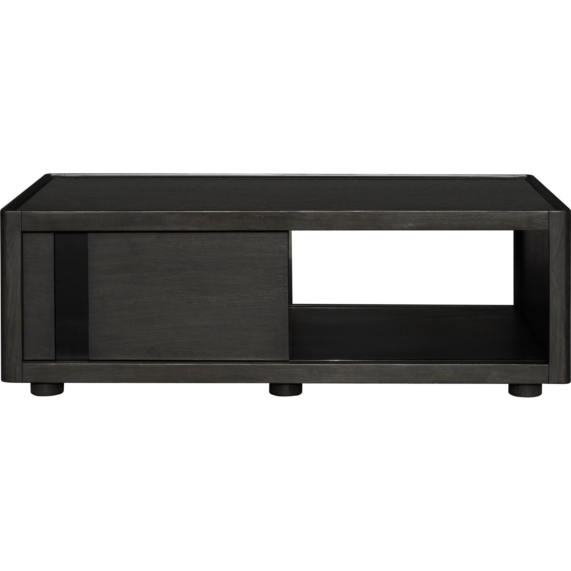 Shaye Coffee Table by Surya. Made from top: wood veneer, manufactured wood, steel, base: oak in a modern style.