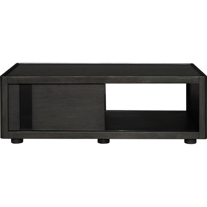 Shaye Coffee Table by Surya. Made from top: wood veneer, manufactured wood, steel, base: oak in a modern style.