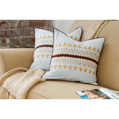 Decorative Pillows Indoor/Outdoor by Surya in chocolate, slate, gold, rust. Made from unique in a eclectic & global style.