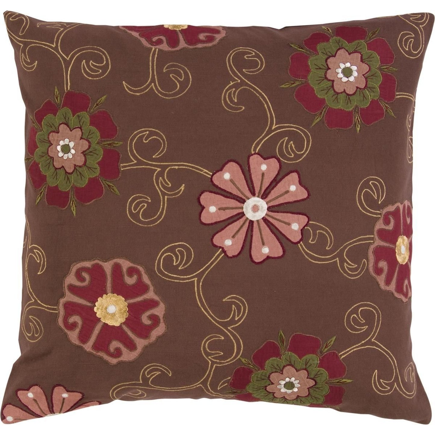 001 O-SURYA-SI2020-1818D,O-SURYA-SI2020-1818P | Primary Silo | Starburst Pillow - 13261 by Surya in wheat, olive, rust, tan, off-white, dark brown. Made from 100% cotton in a traditional style.