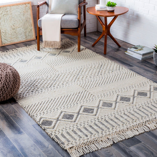 Saint Clair Rug - 27900 by Livabliss in black, cream. Made from 100% new zealand wool in a unique style.