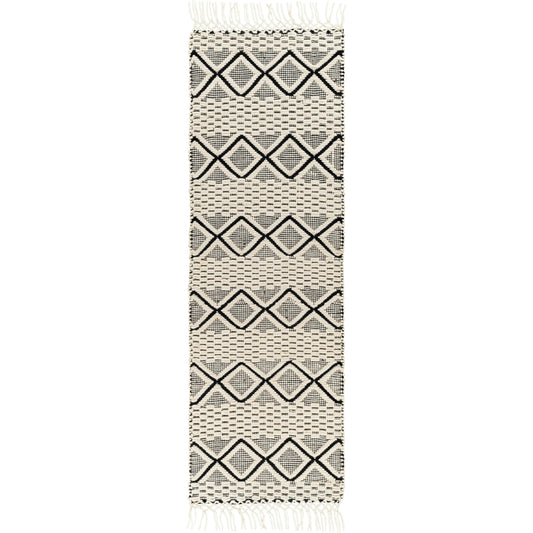 Saint Clair SIC-2301 Rug by Surya in black, cream. Made from 100% new zealand wool in a unique style.