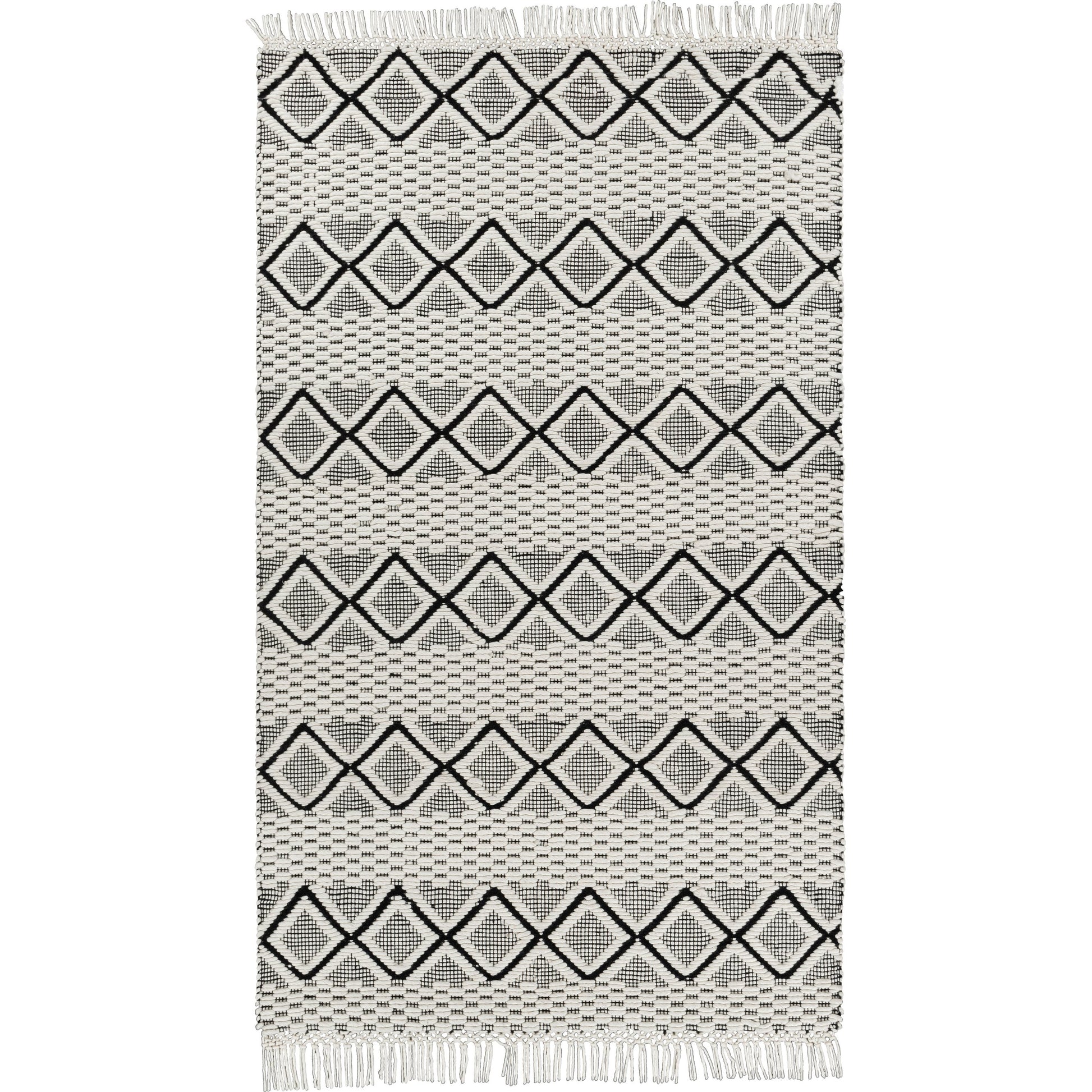 Saint Clair SIC-2301 Rug by Surya in black, cream. Made from 100% new zealand wool in a unique style.