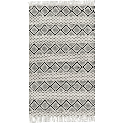 Saint Clair SIC-2301 Rug by Surya in black, cream. Made from 100% new zealand wool in a unique style.