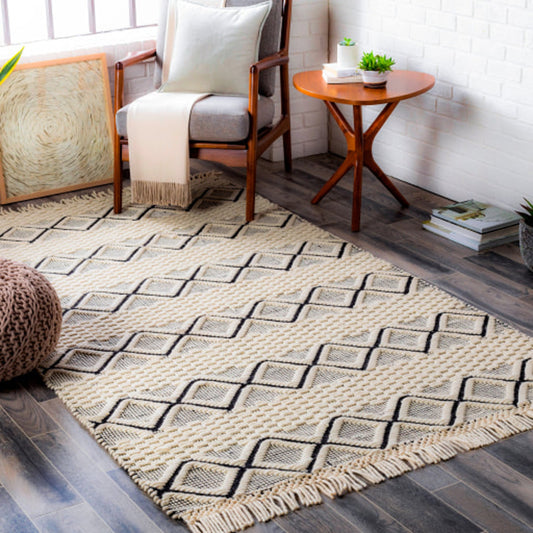 Saint Clair Rug - 27901 by Surya in black, cream. Made from 100% new zealand wool in a unique style.