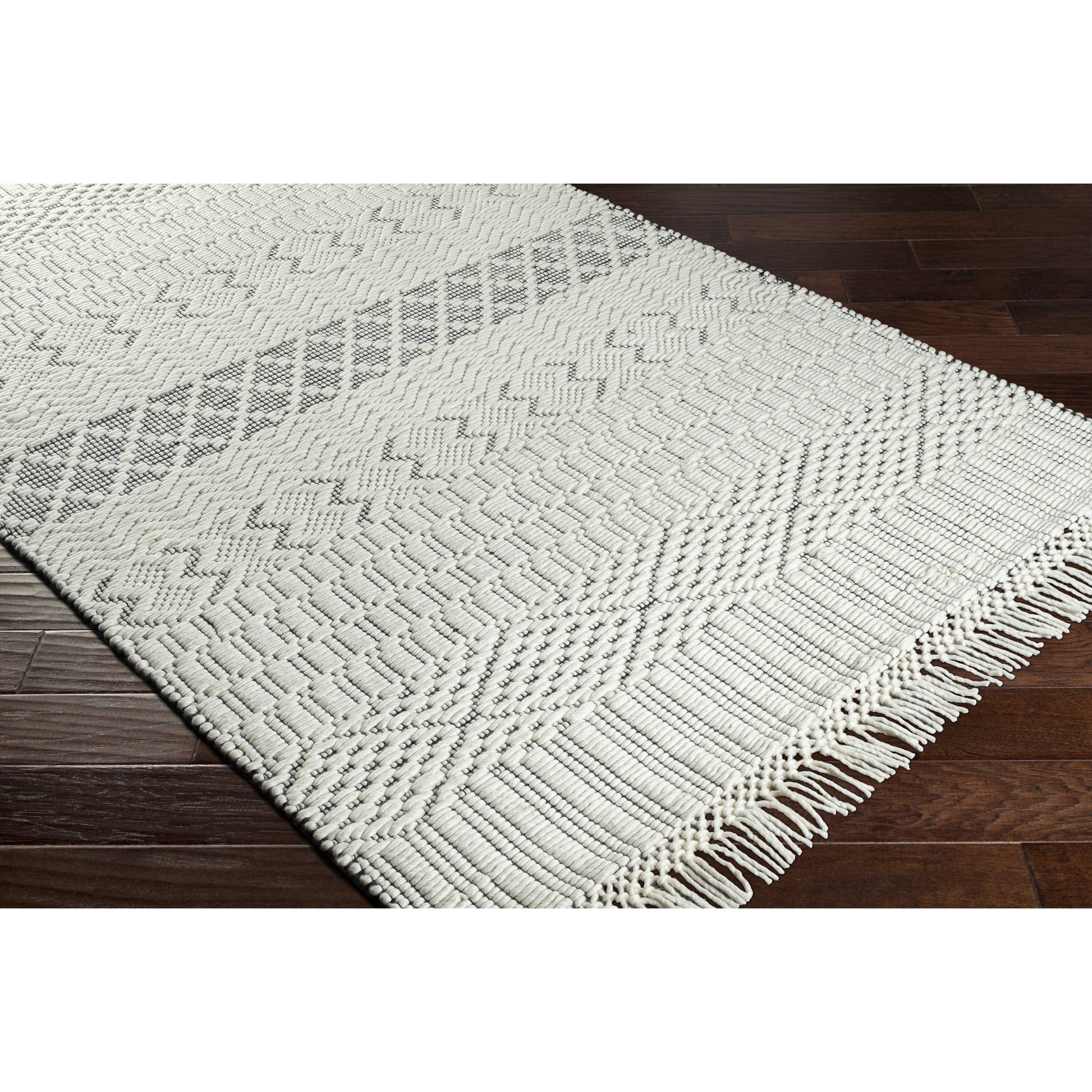 Saint Clair Rug - 27902 by Surya in black, cream. Made from 100% new zealand wool in a unique style.