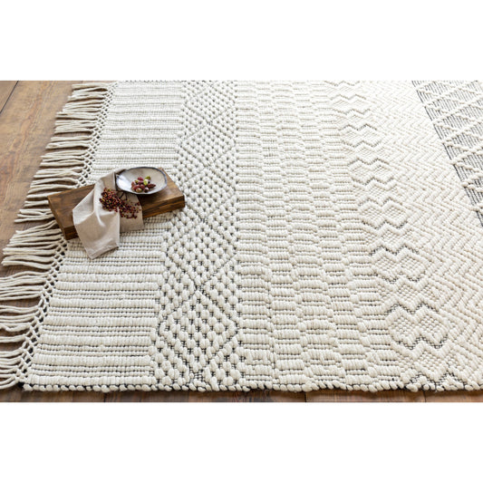 Saint Clair Rug - 27902 by Surya in black, cream. Made from 100% new zealand wool in a unique style.